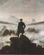 Caspar David Friedrich Wanderer Watching a Sea of Fog (mk45) oil